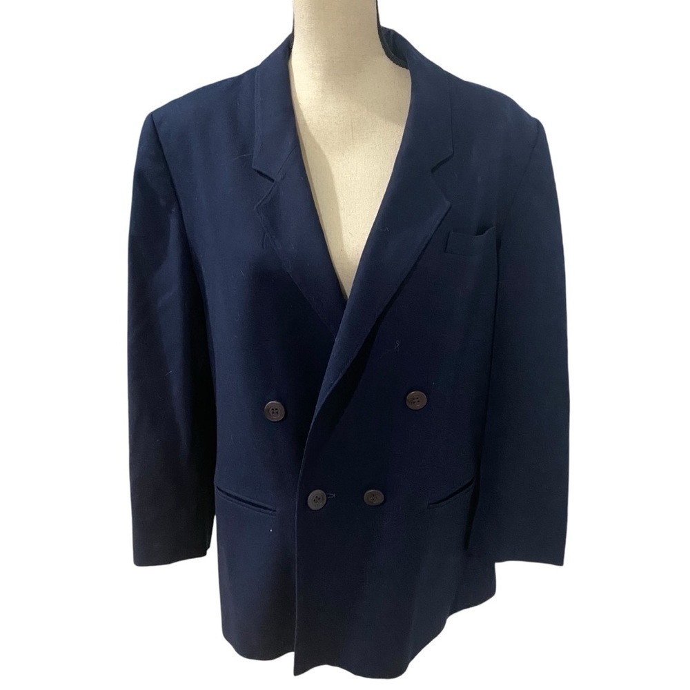 Pendleton Wool Double Breasted Blazer Sz 16 Navy - image 1
